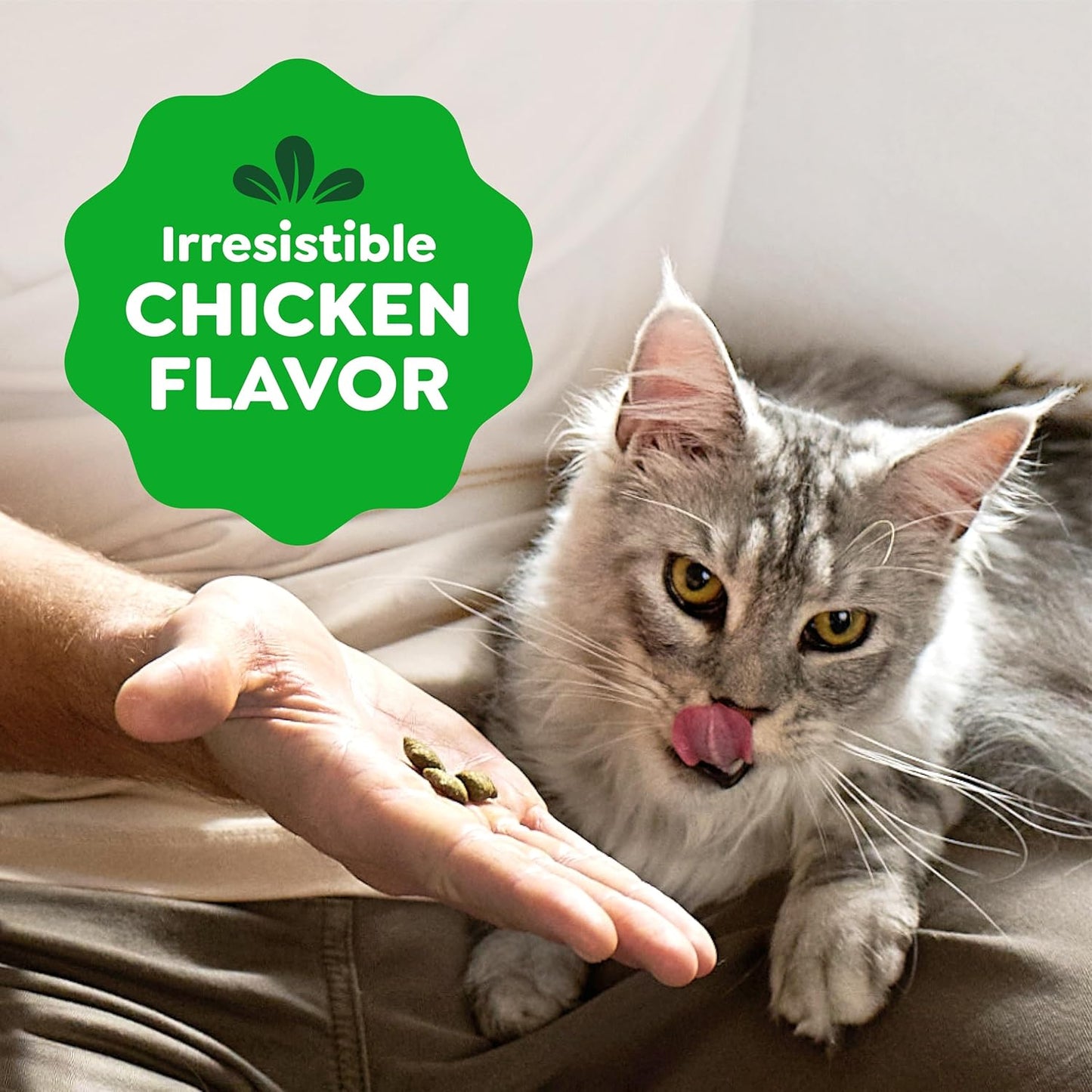 Greenies Feline SMARTBITES Healthy Skin and Fur, Chicken and Salmon Flavors, All Bag Sizes