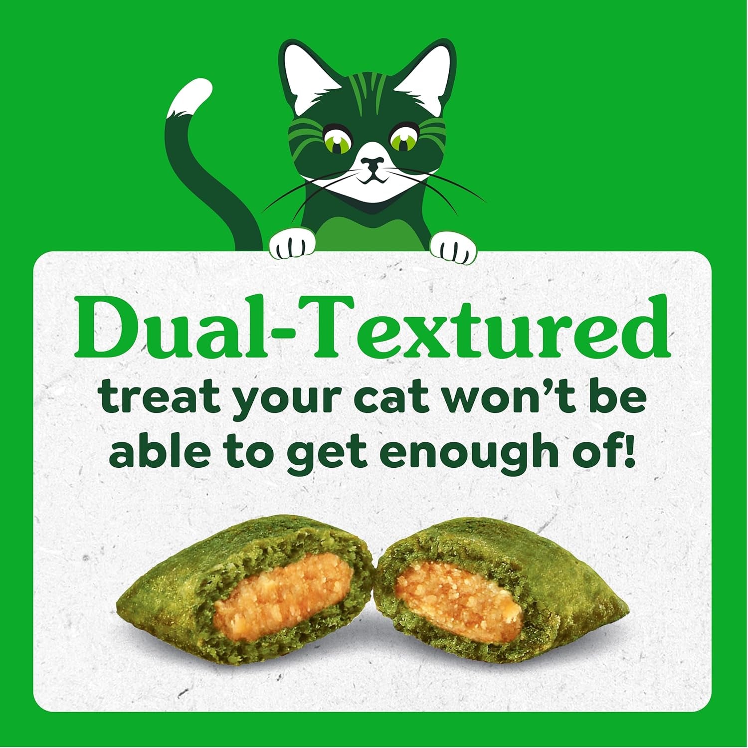 Greenies Feline SMARTBITES Healthy Skin and Fur, Chicken and Salmon Flavors, All Bag Sizes